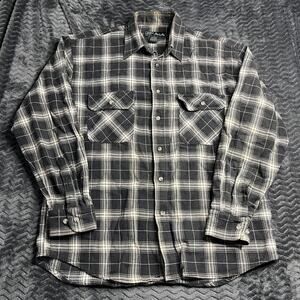 WFS Element Gear Button Up Flannel Shirt Men XL Plaid Long Sleeve